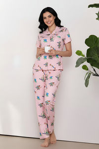 Zivame Toy Story Buttersoft Knit Poly Pyjama Set - Crystal Rose — thumbnail 2